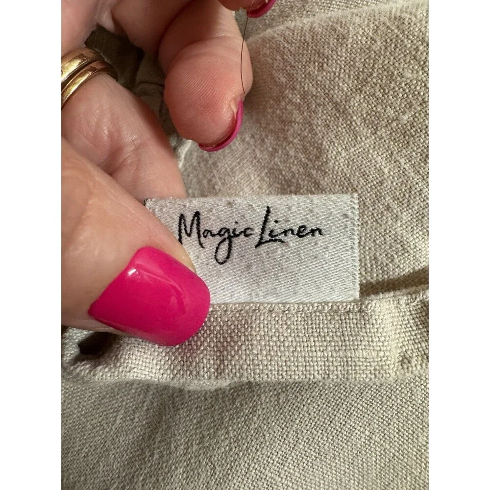 MagicLinen Pillowcase king Unisex Standard Sand Tan 100% Linen Beige Sand 1 Case